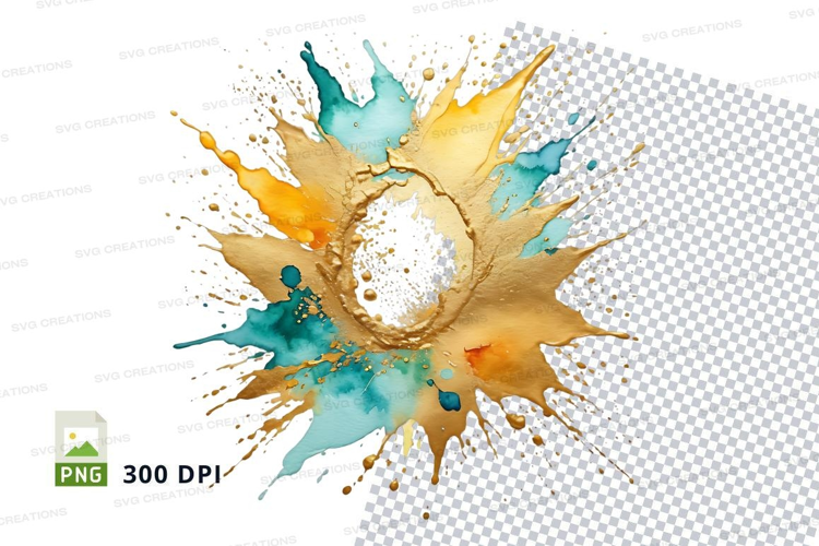 Abstract paint splatter