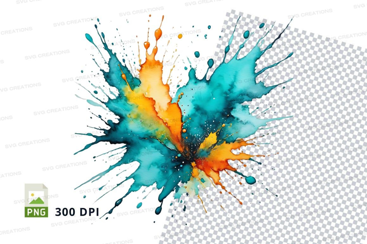 Colorful paint splatter