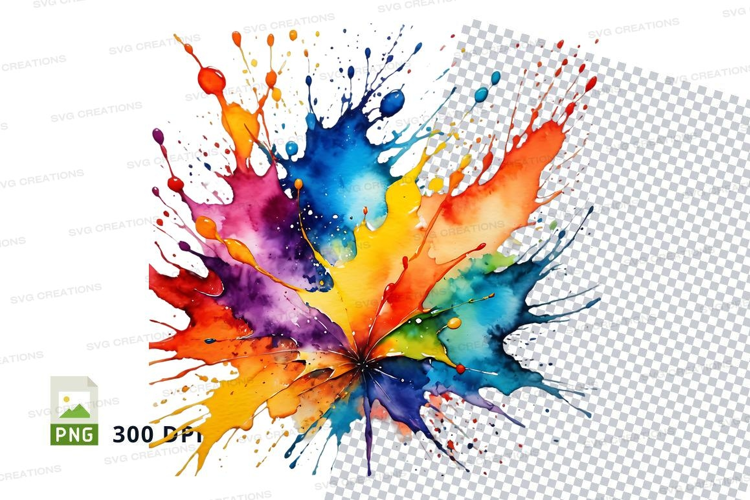 Vibrant paint splatter