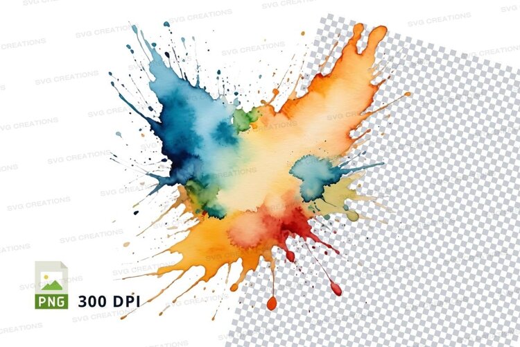 Colorful paint splash example image 1
