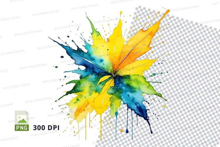 Colorful leaf splash example image 1