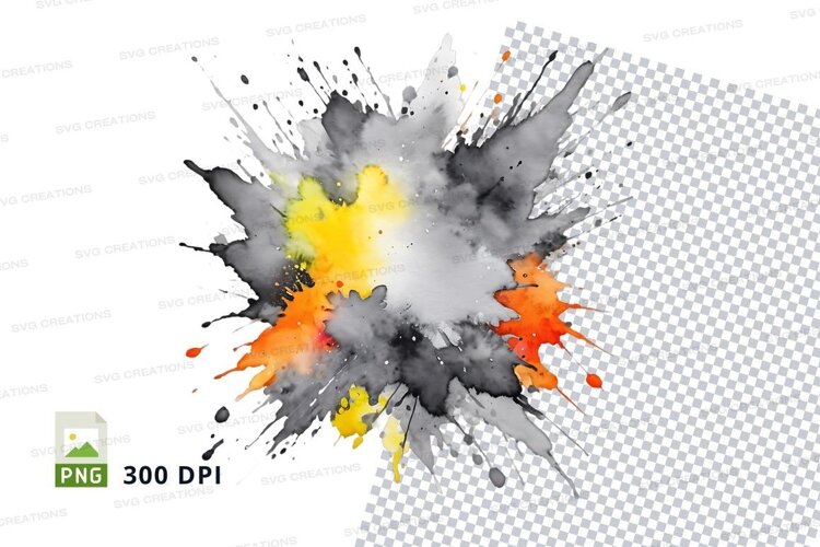 Colorful paint explosion example image 1