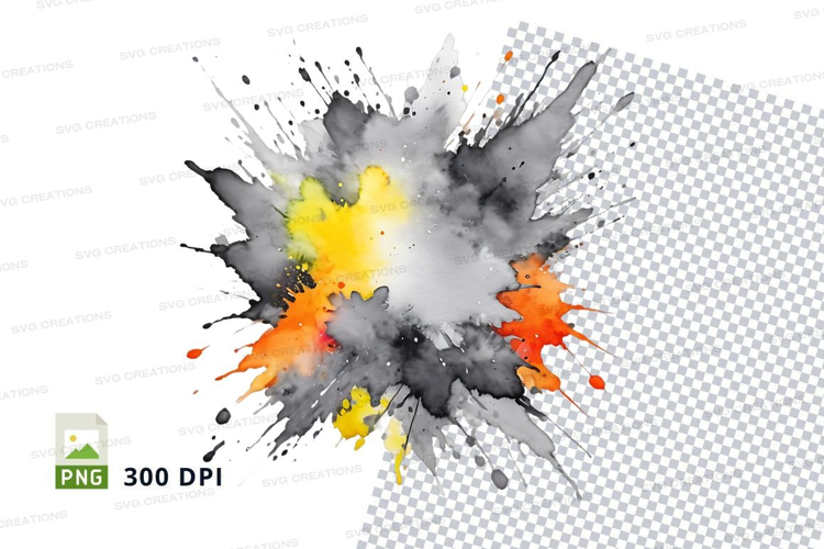 Colorful paint explosion