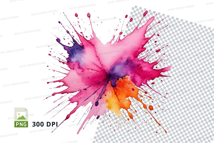 Watercolor paint splashc