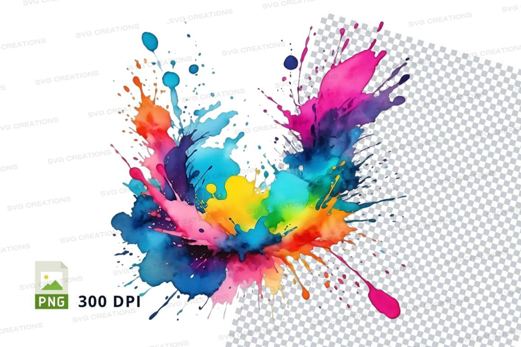 Colorful paint splatter