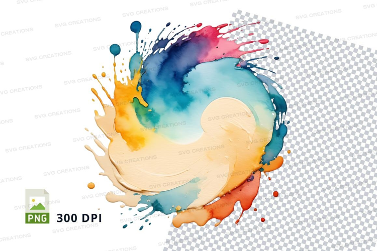 Colorful paint splatter