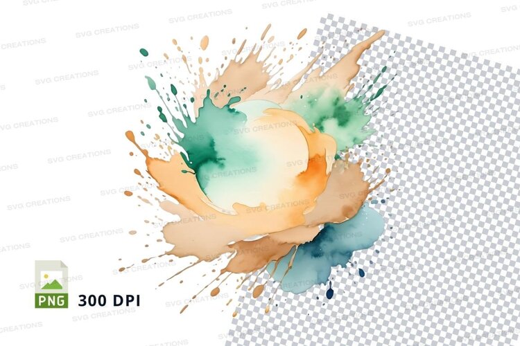 Abstract watercolor splash example image 1