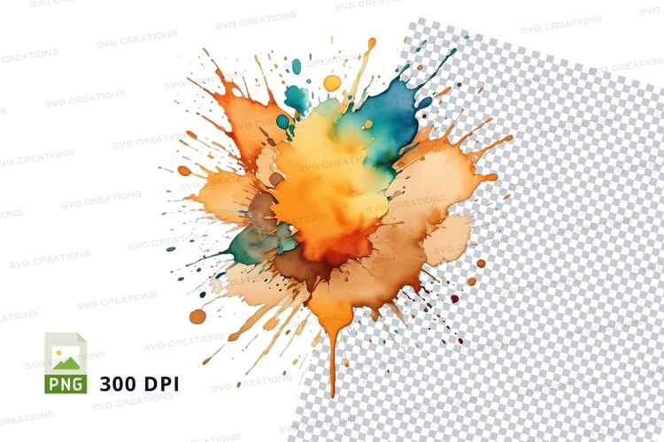 Colorful paint splatter