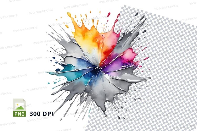Colorful paint splash example image 1