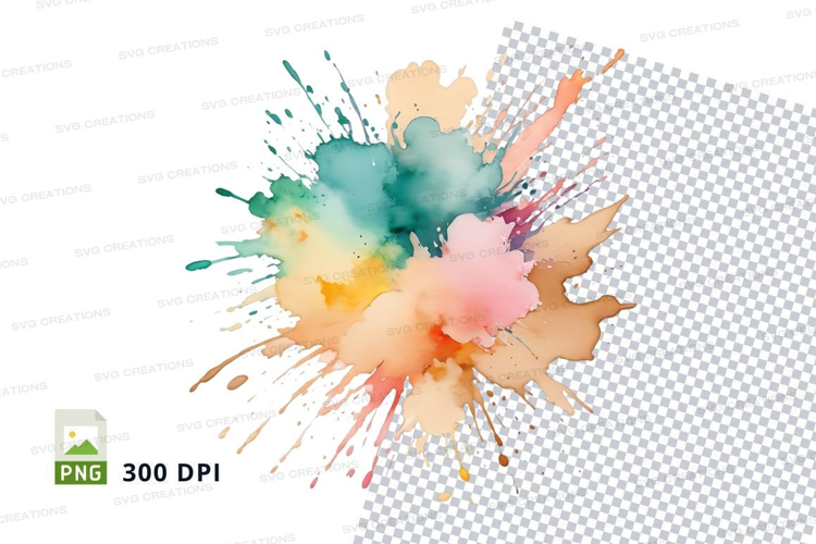 Colorful paint splatter