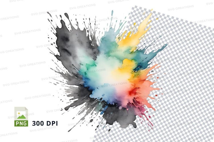 Colorful paint splatter