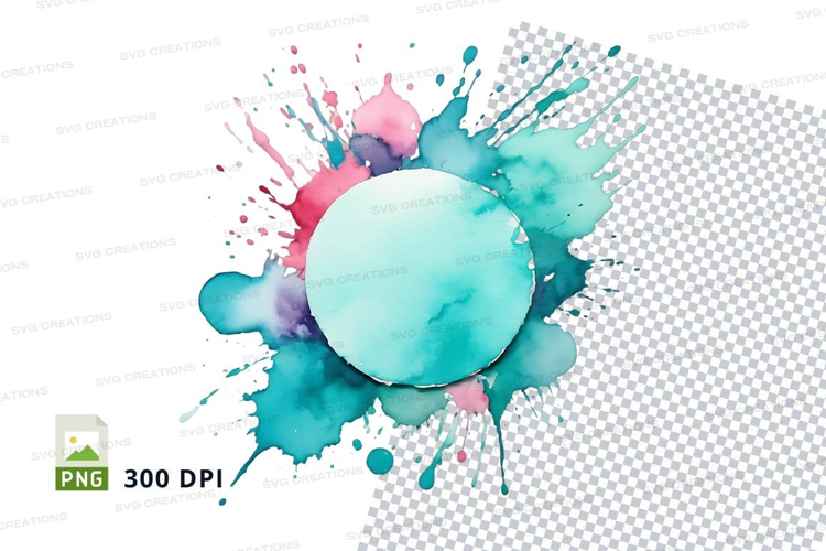 Colorful watercolor splash
