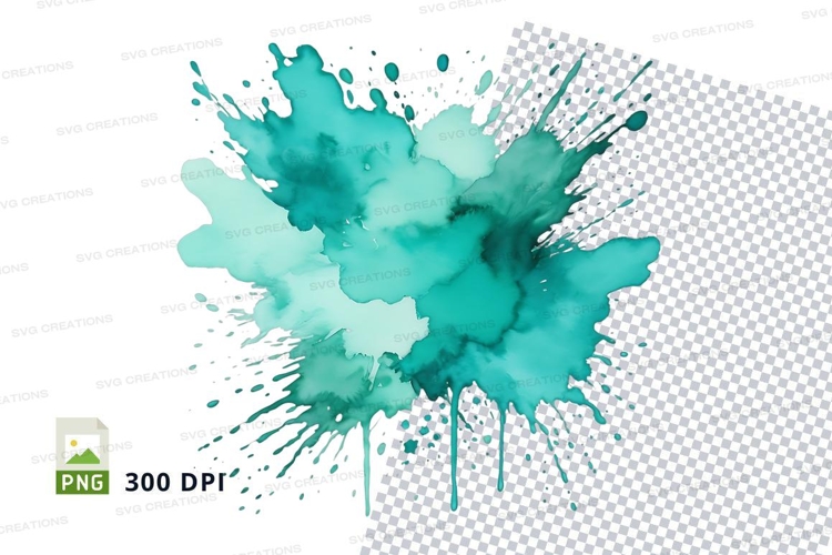 Turquoise paint splat