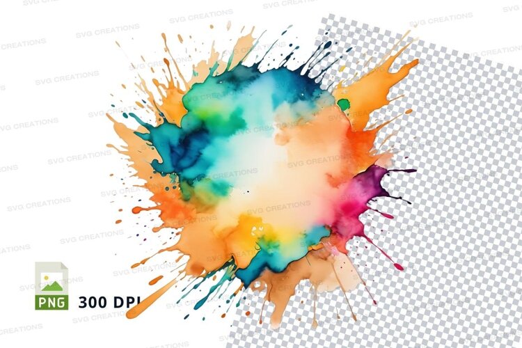 Colorful paint splash example image 1