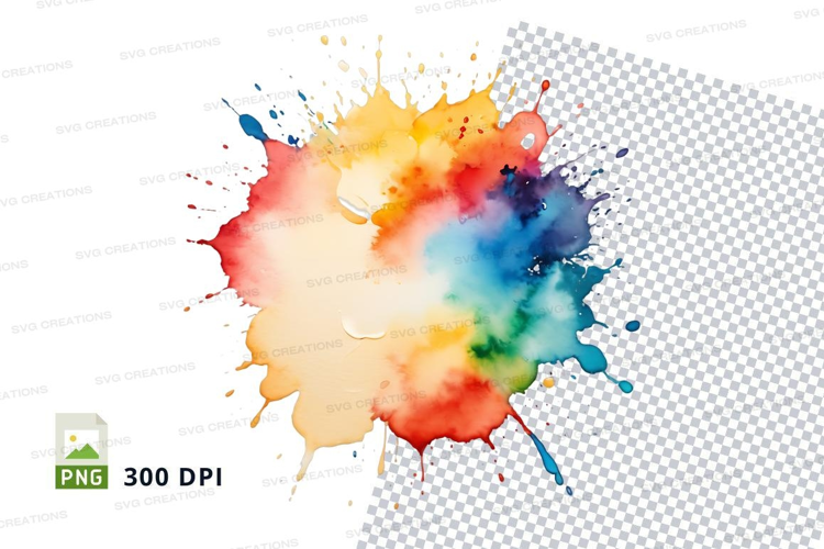 Colorful paint splatter