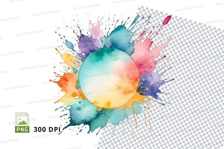 Colorful watercolor splash