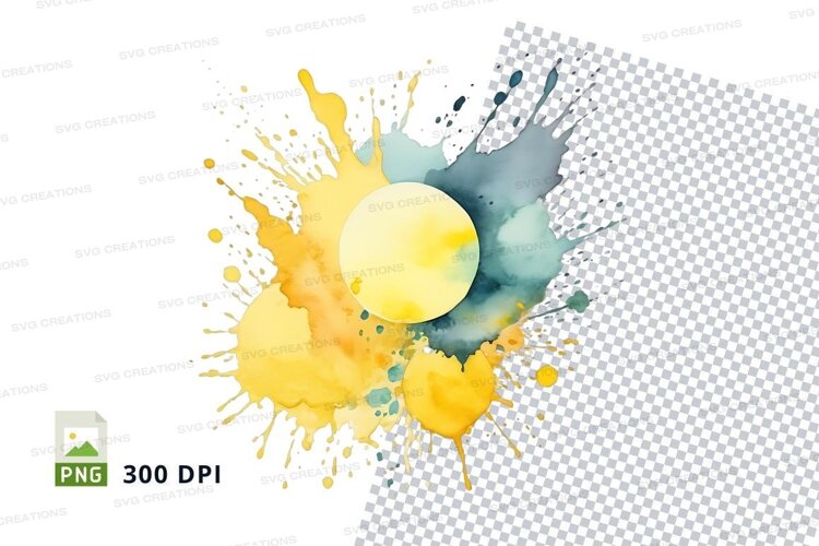 Vibrant paint splatter clip art example image 1
