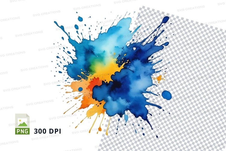 Abstract watercolor splash example image 1