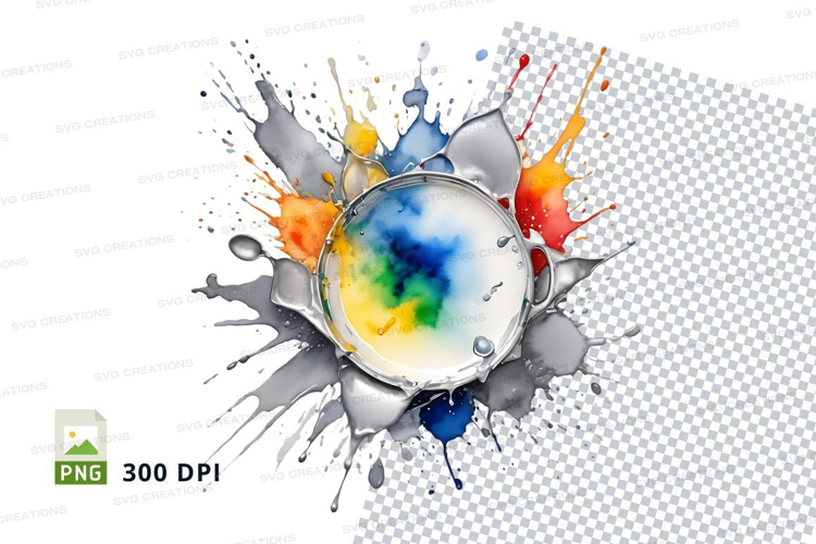 Colorful drum splash