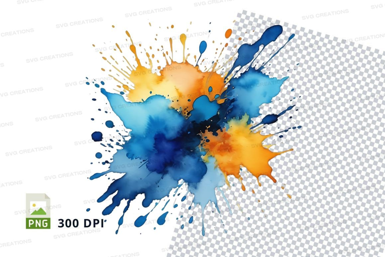 Colorful paint splatter