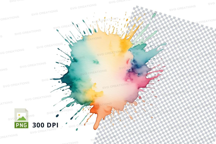 Colorful paint splatter