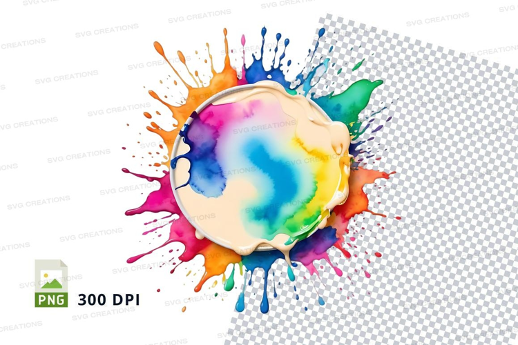 Colorful paint splatter