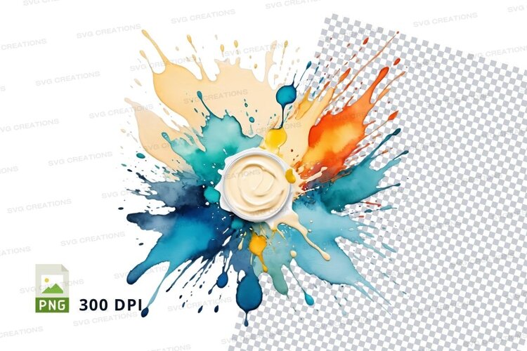 Colorful paint splatter example image 1
