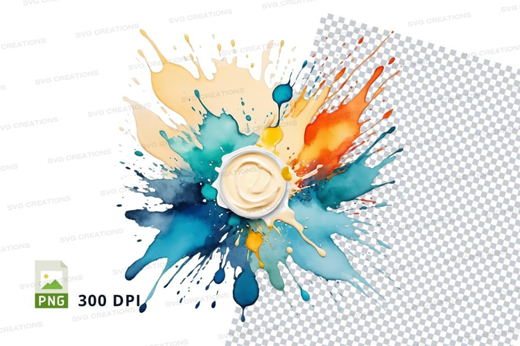 Colorful paint splatter
