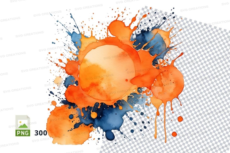 Vibrant watercolor splatter