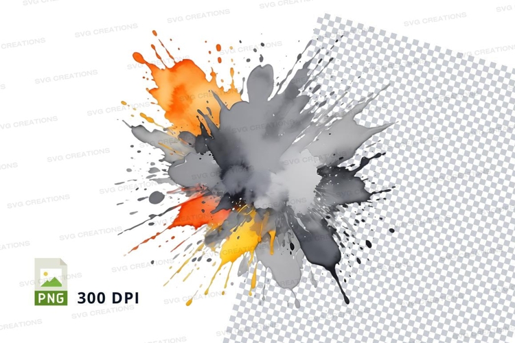 Colorful paint splatter