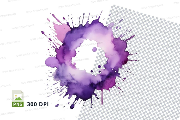 Purple paint splat