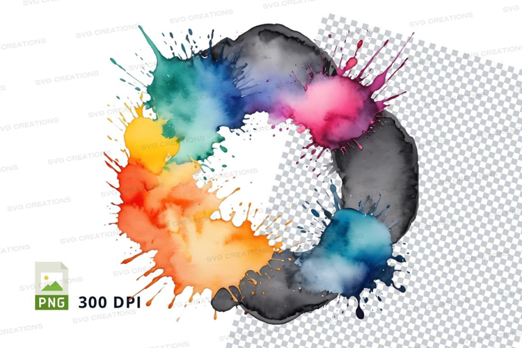 Colorful paint splatter