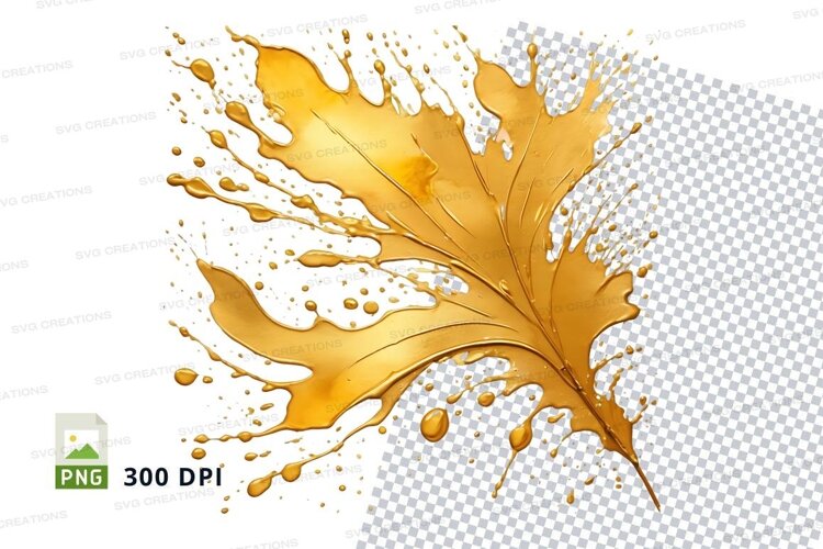 Golden leaf splash example image 1