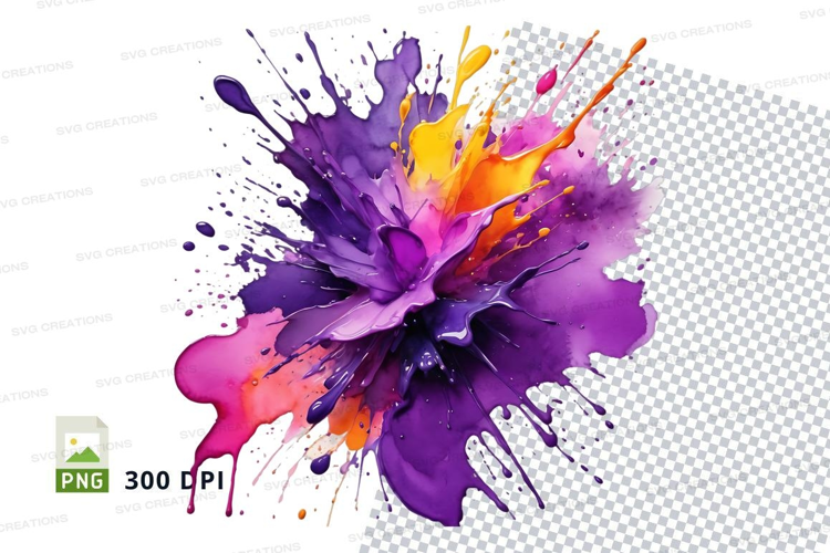 Colorful paint splatter