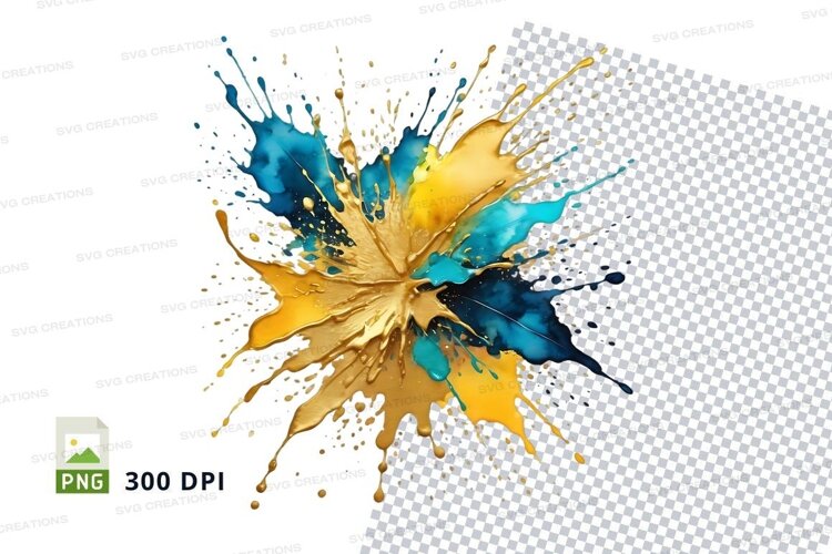 Colorful paint splash example image 1
