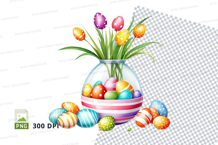 Easter eggs in a vase
