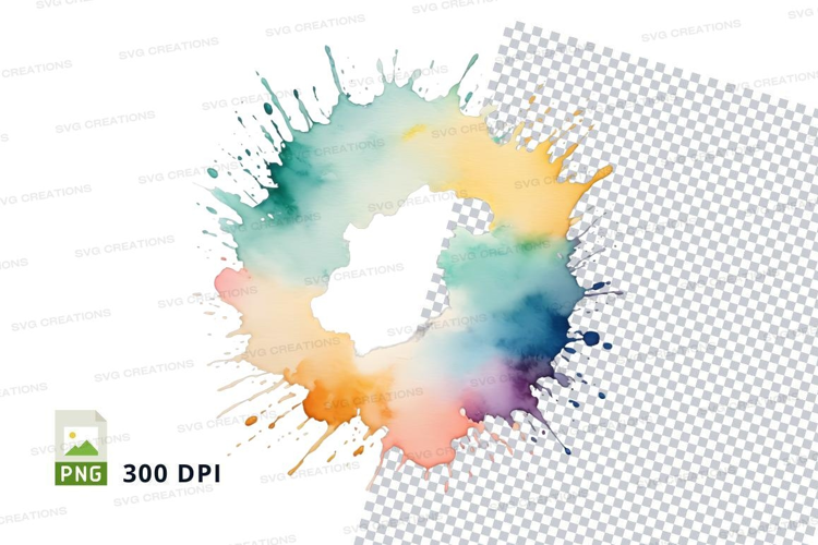 Colorful watercolor splash