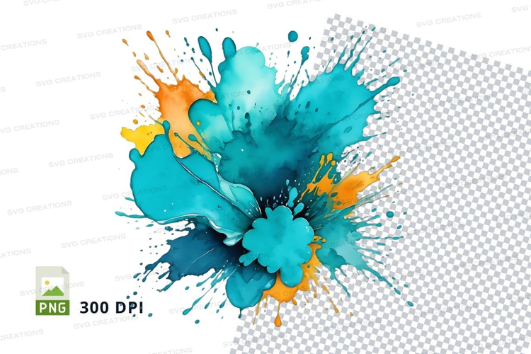Colorful paint splatter