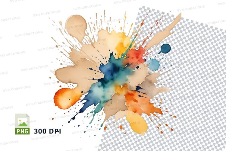 Colorful paint splatter example image 1