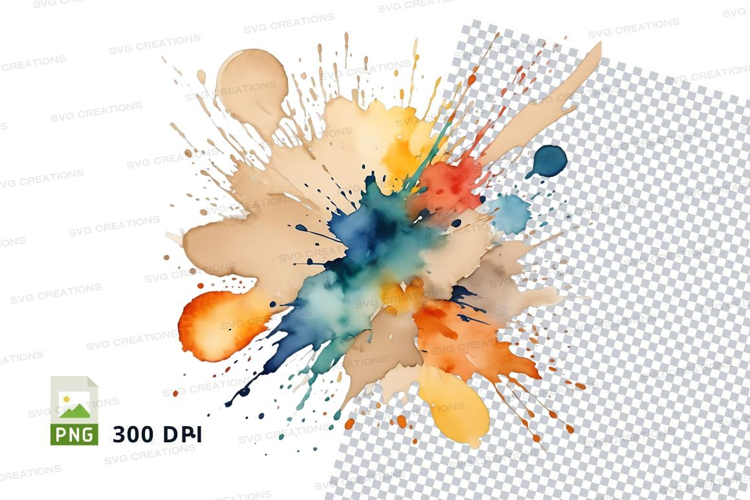 Colorful paint splatter