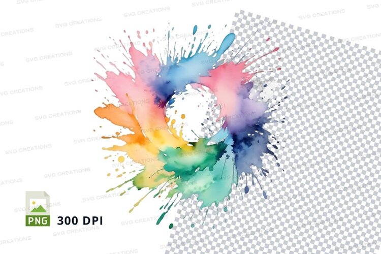 Colorful paint splatter example image 1