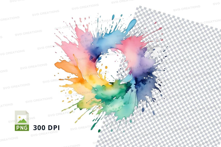 Colorful paint splatter