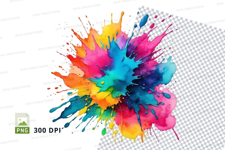 Vibrant paint splatter