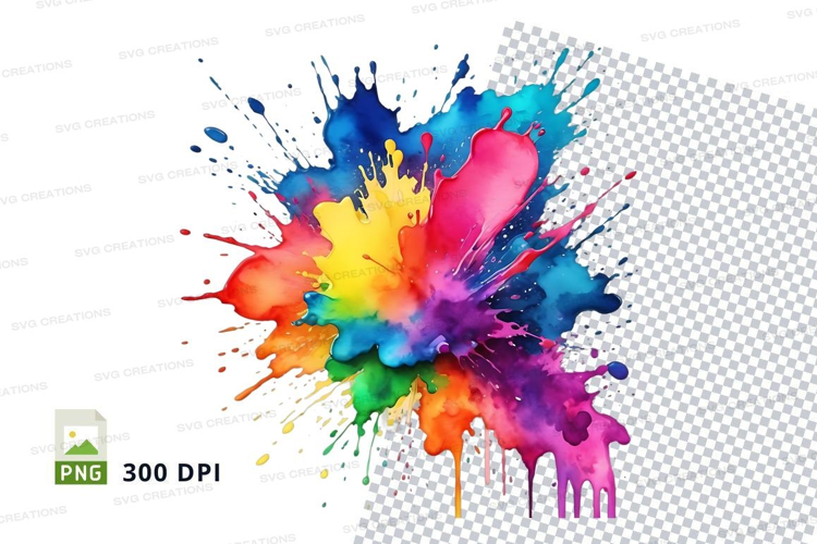Colorful paint splatter