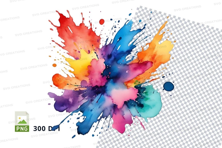 Colorful paint splatter