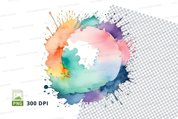 Colorful watercolor splash