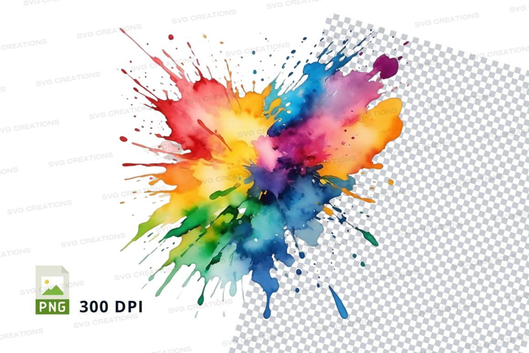 Colorful paint splatter