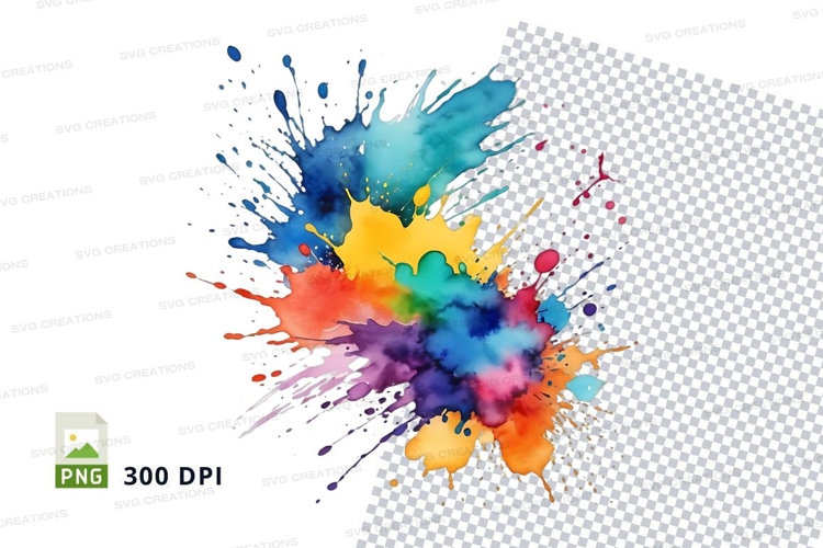 Colorful paint splatter