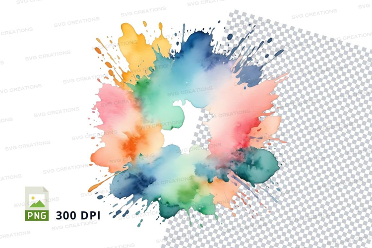 Colorful watercolor splash