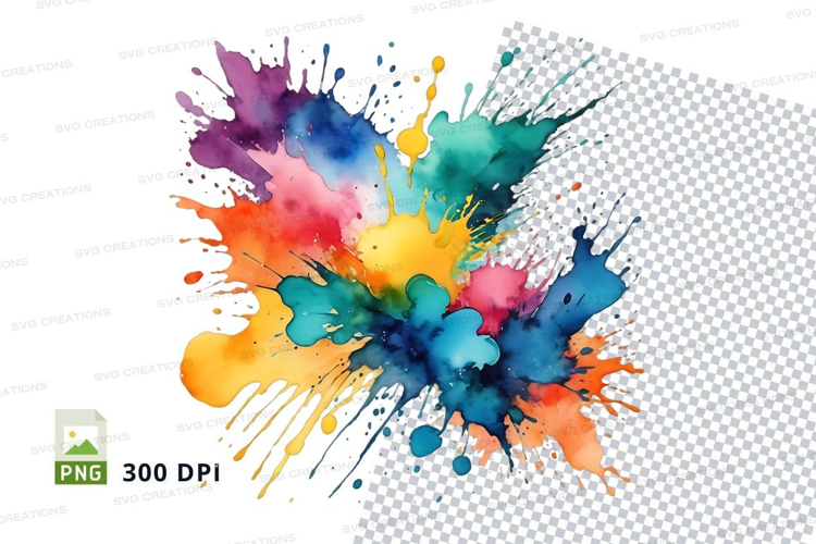 Colorful paint splatter